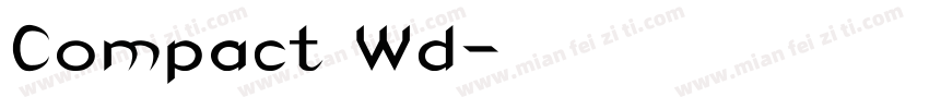 Compact Wd字体转换